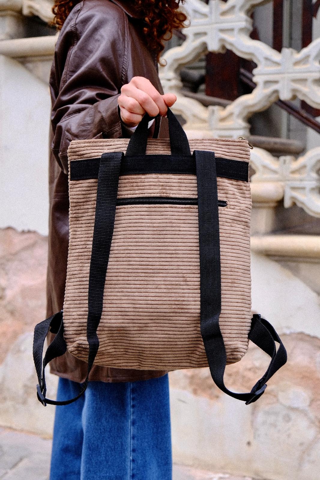 Light Brown Corduroy Reut Bag