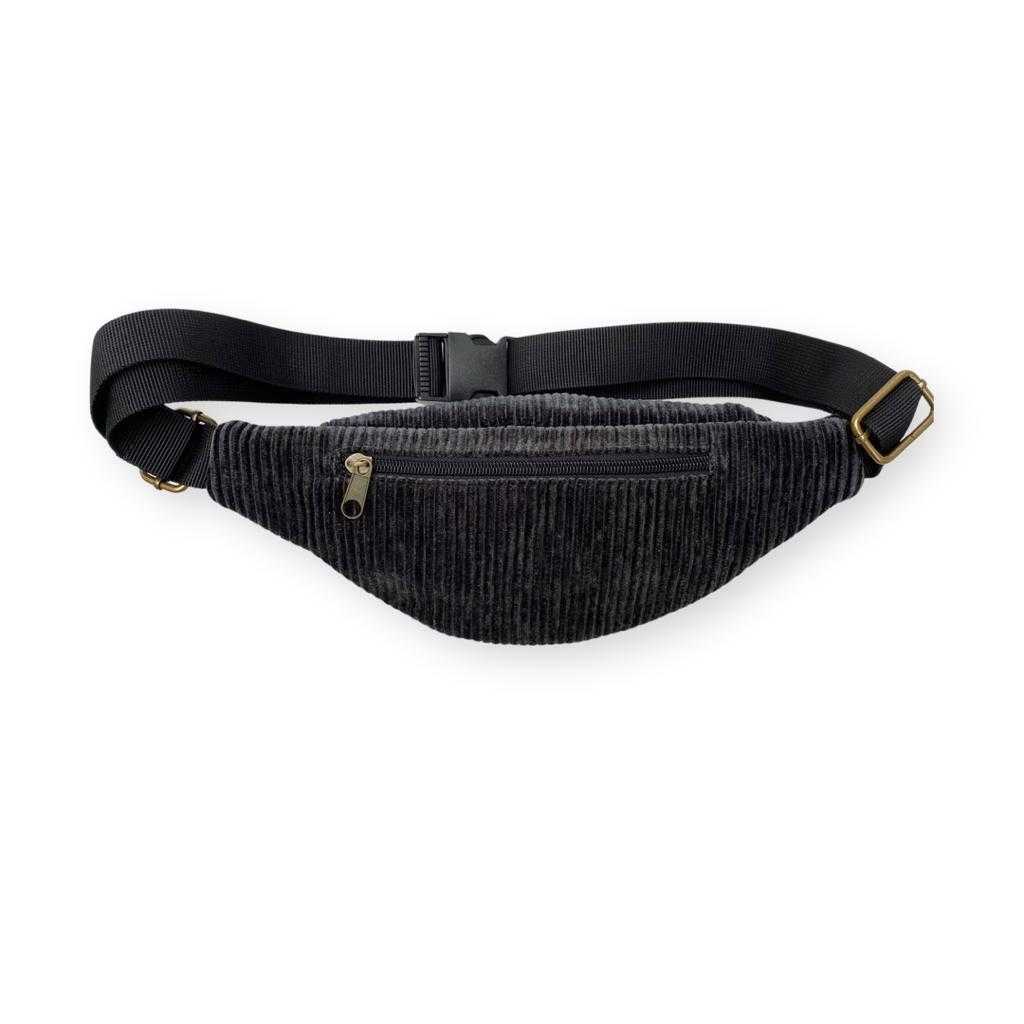 Black Corduroy Roni Fanny Pack