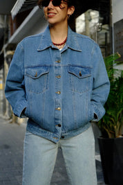 Light Blue Wide Leg Long Jeans