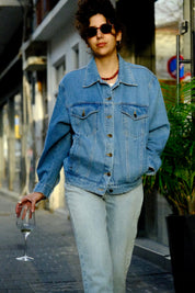 Light Blue Wide Leg Long Jeans
