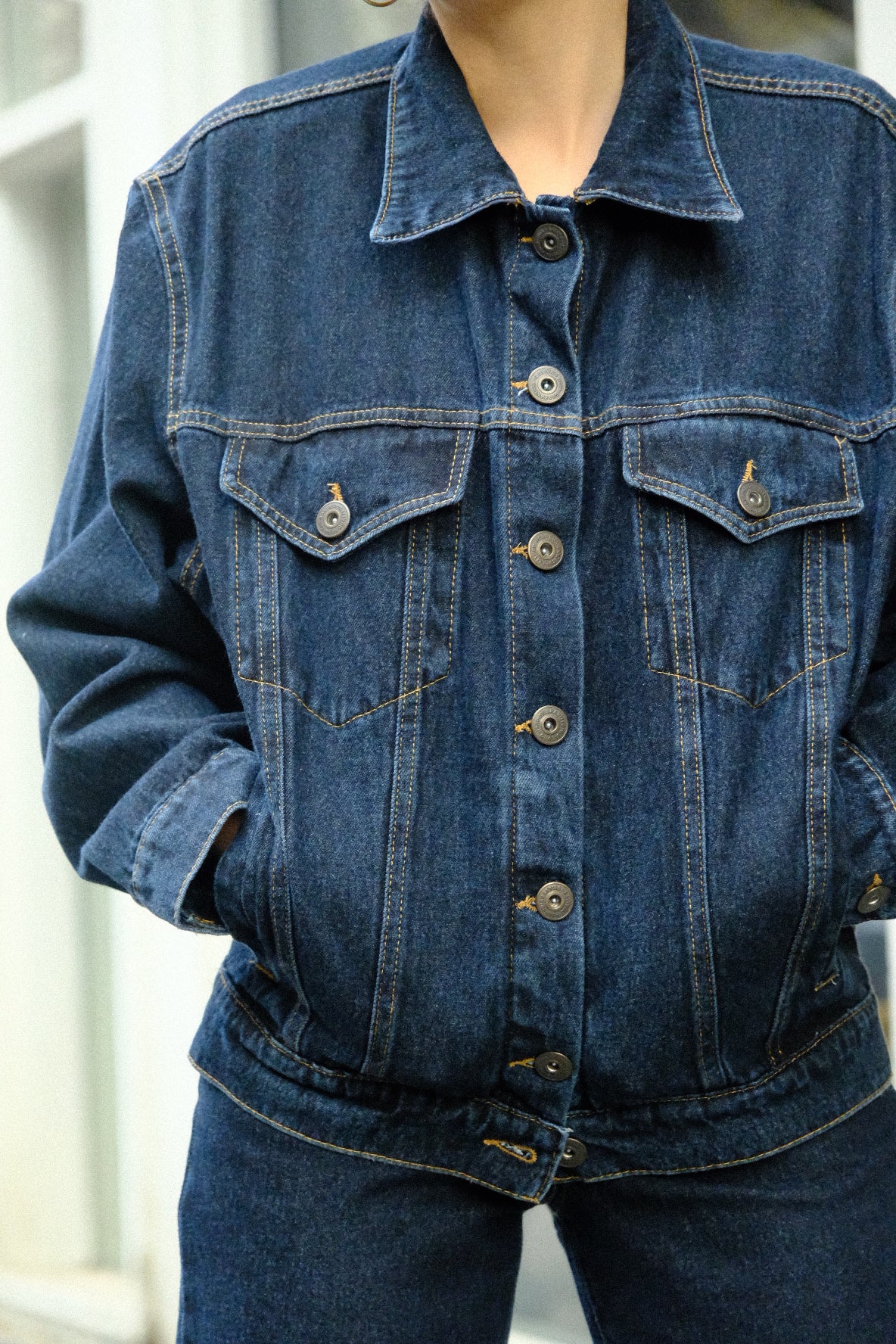 Light Blue Wide Leg Long Jeans