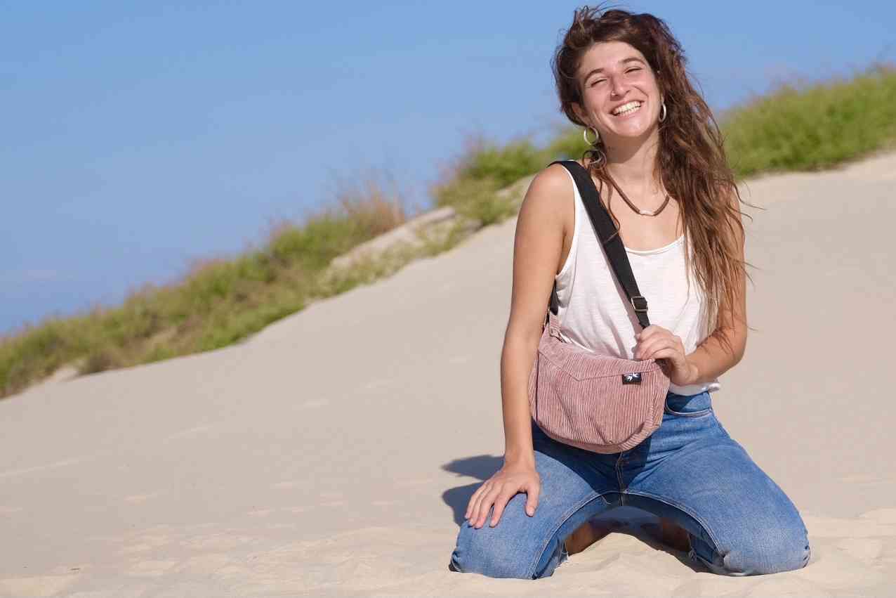 תיק צד ויטל ורוד עתיק קורדרוי