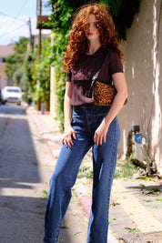 Leopard Print Talo'r Shoulder Bag