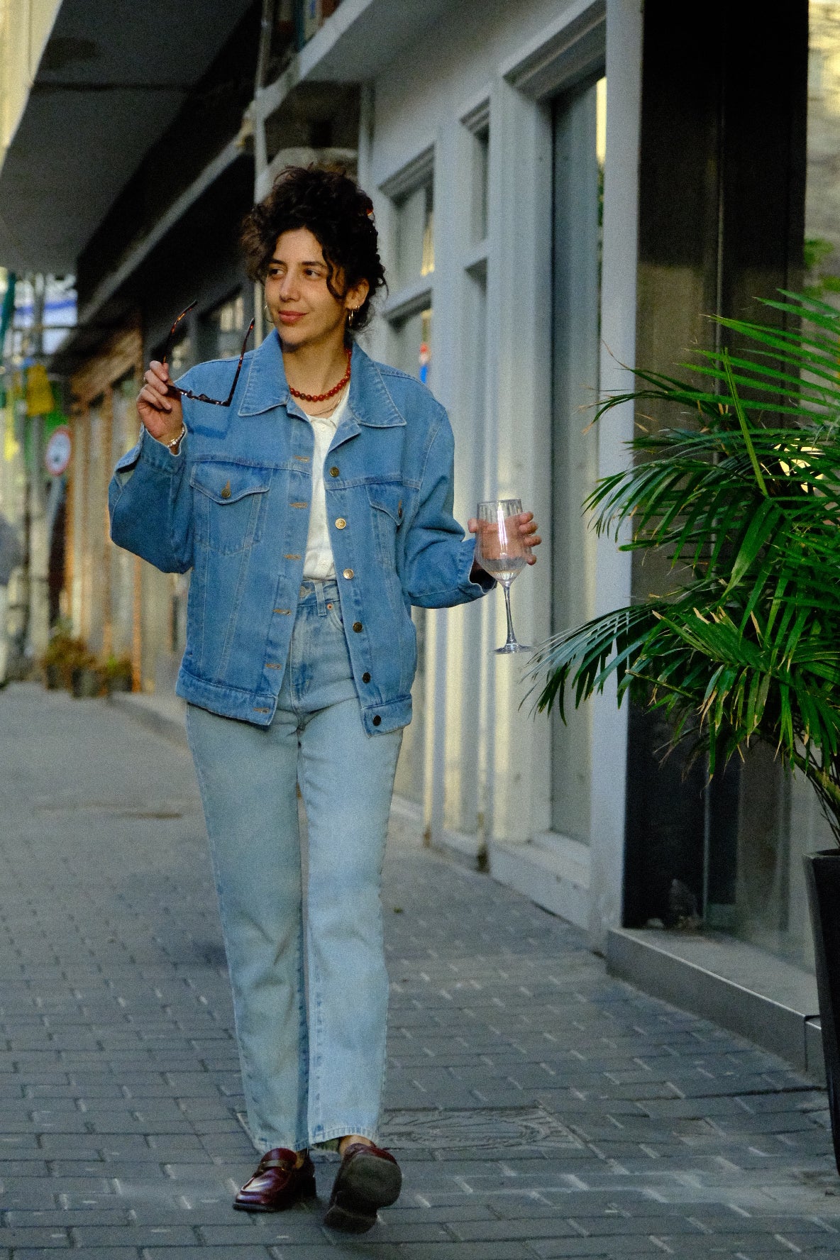 Light Blue Wide Leg Long Jeans