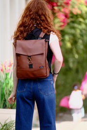 תיק גב מיני סטודנטס חום אדמה