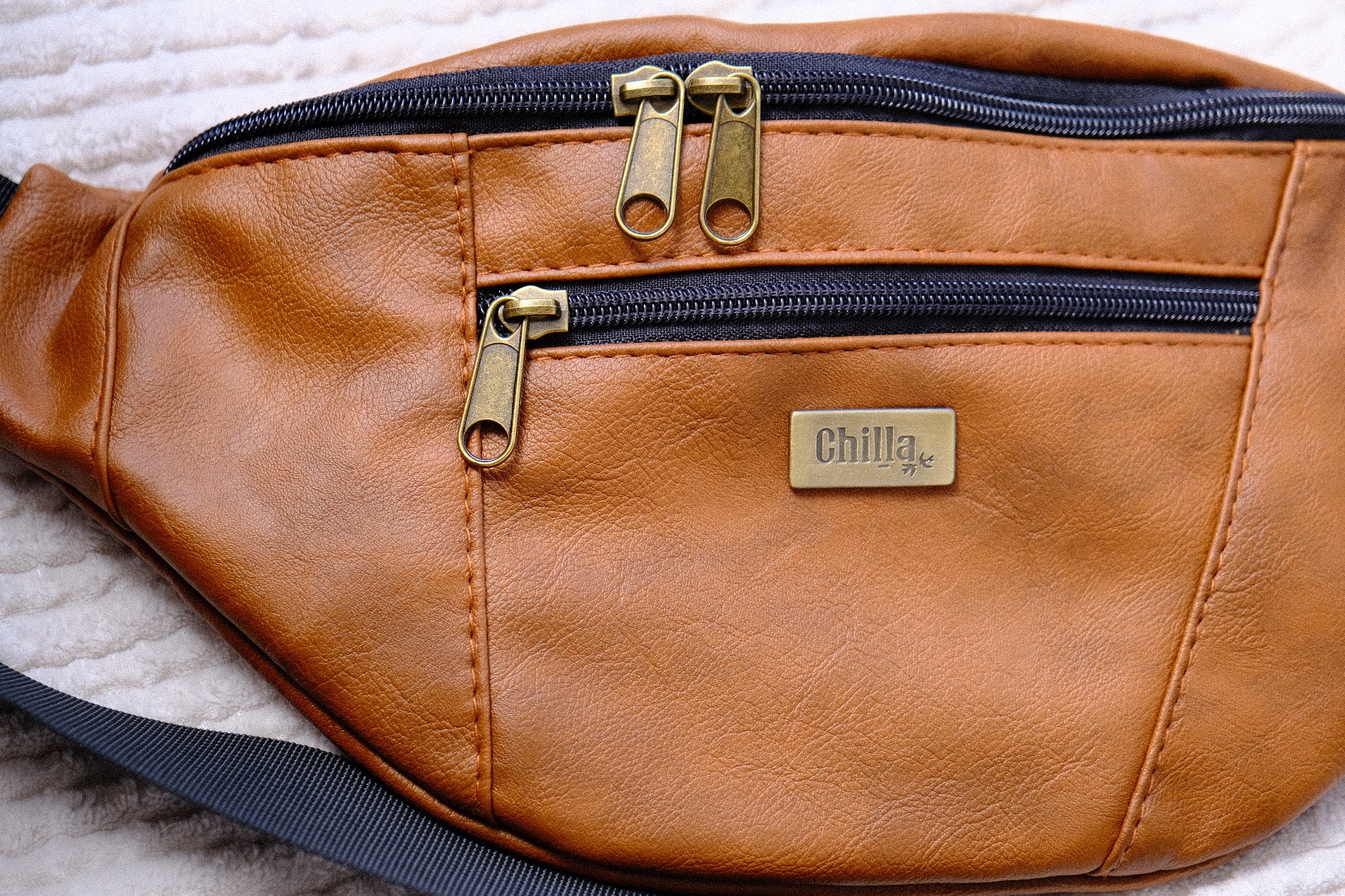 Purple Brown Vegan Leather Large Roni Fanny Pack