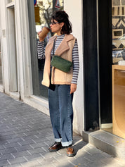 '' Antique Green Vegan Leather Lawrence Fanny Pack