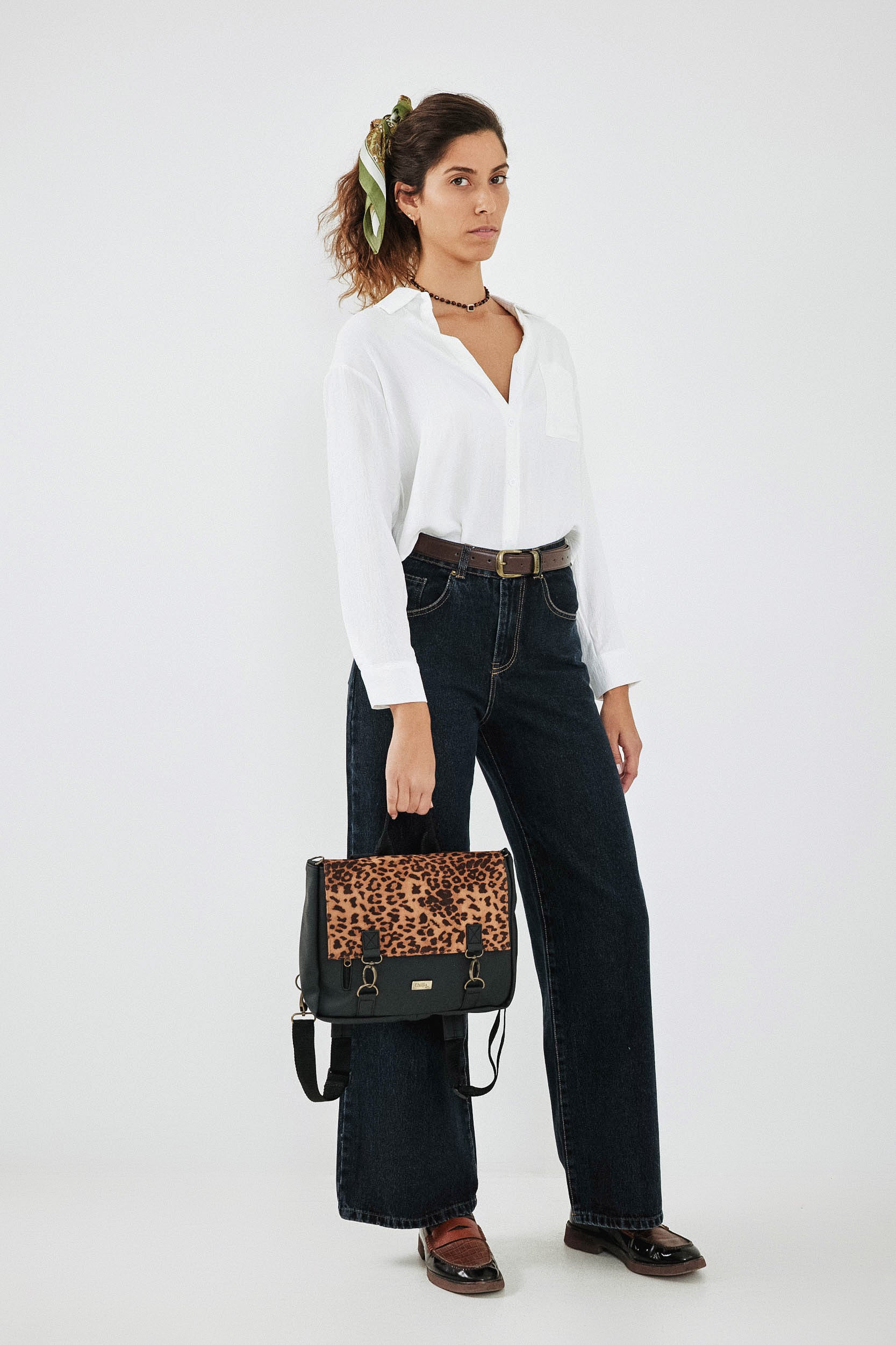 Dark Blue Wide Leg Long Jeans