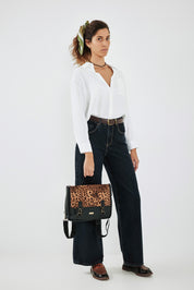 Dark Blue Wide Leg Long Jeans