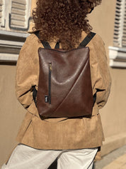 Brown Vegan Leather Reut Bag