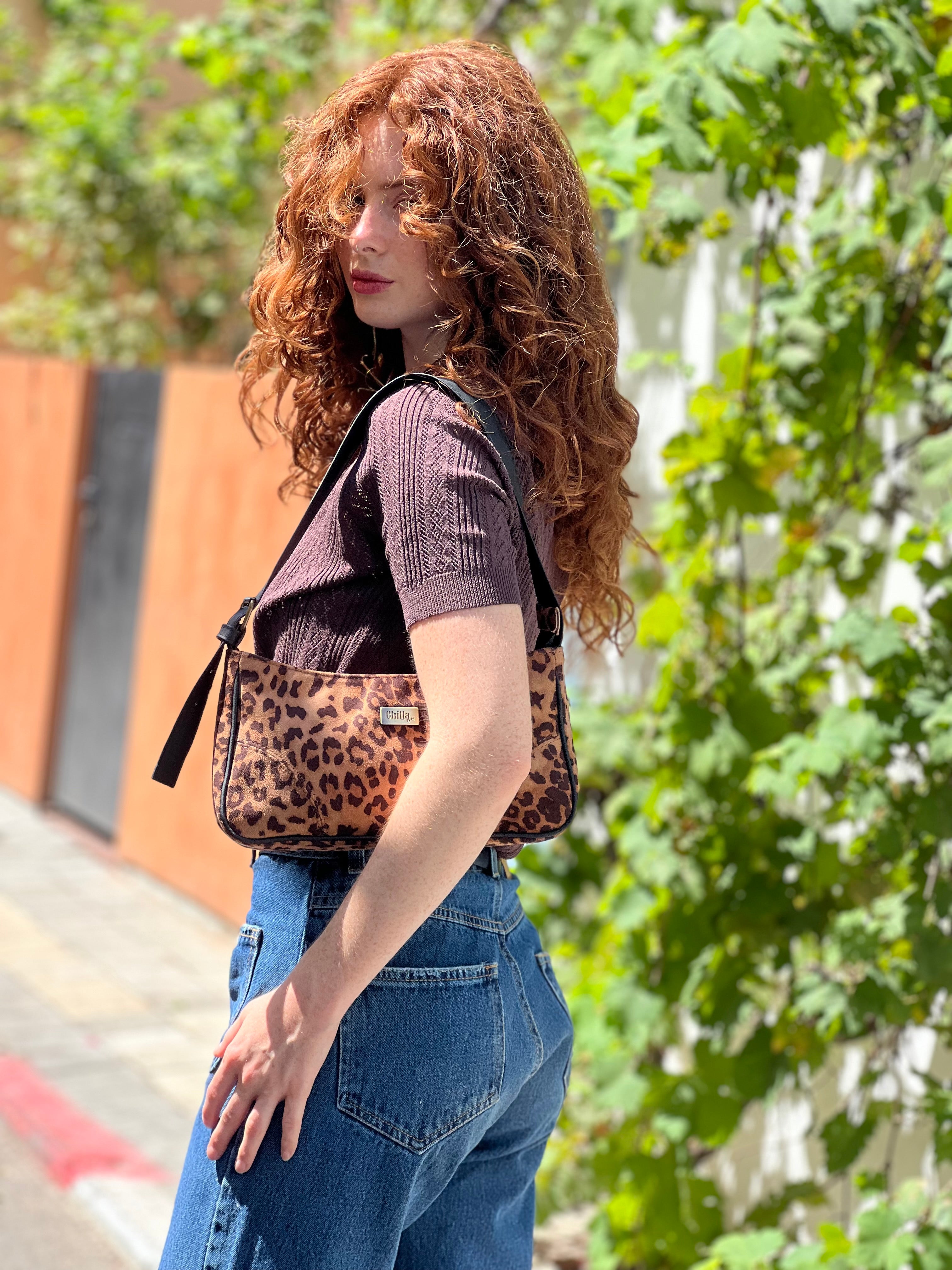 Leopard Print Talo'r Shoulder Bag