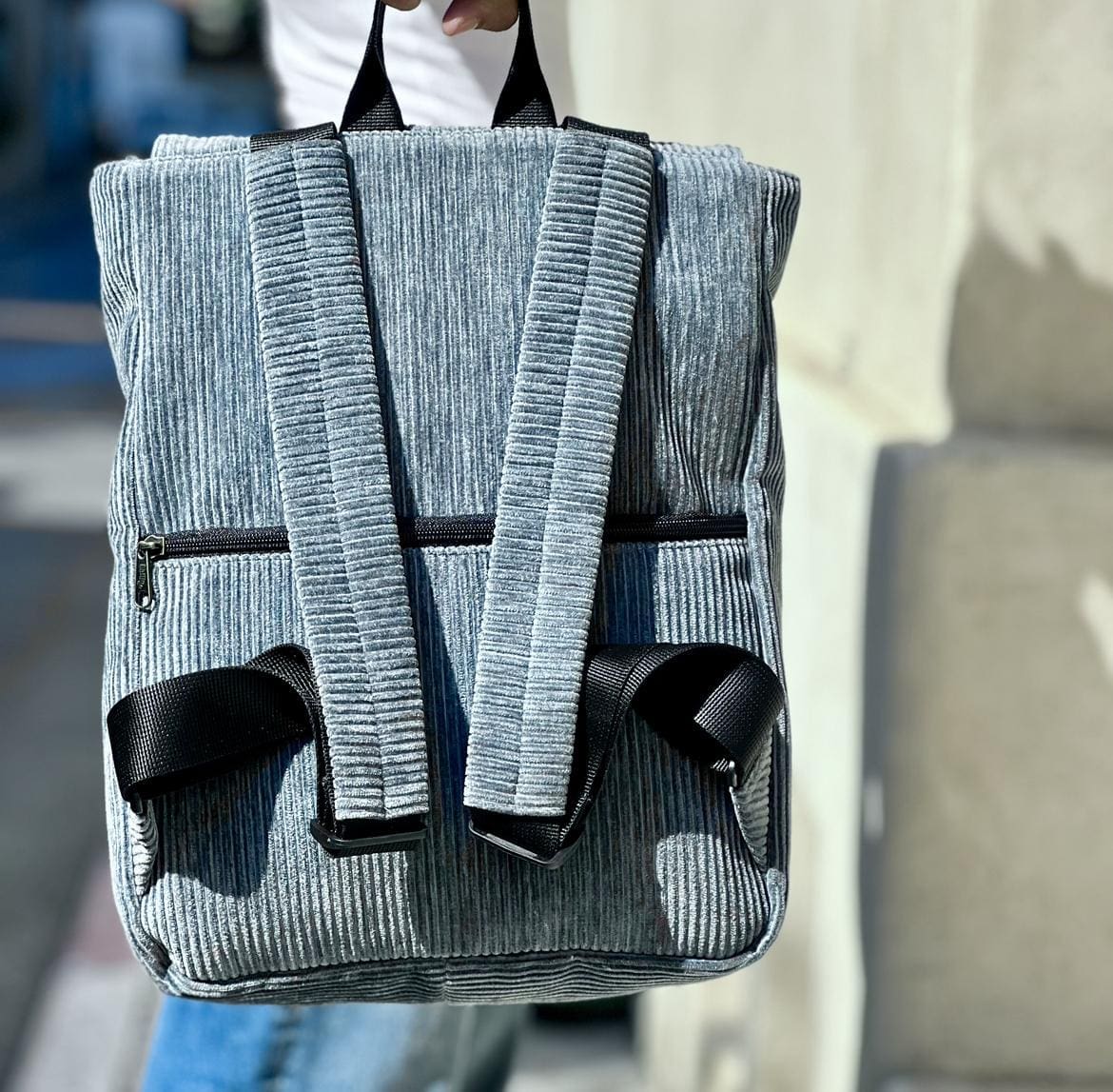 סטודנטס בינוני כחול-אפור קורדרוי