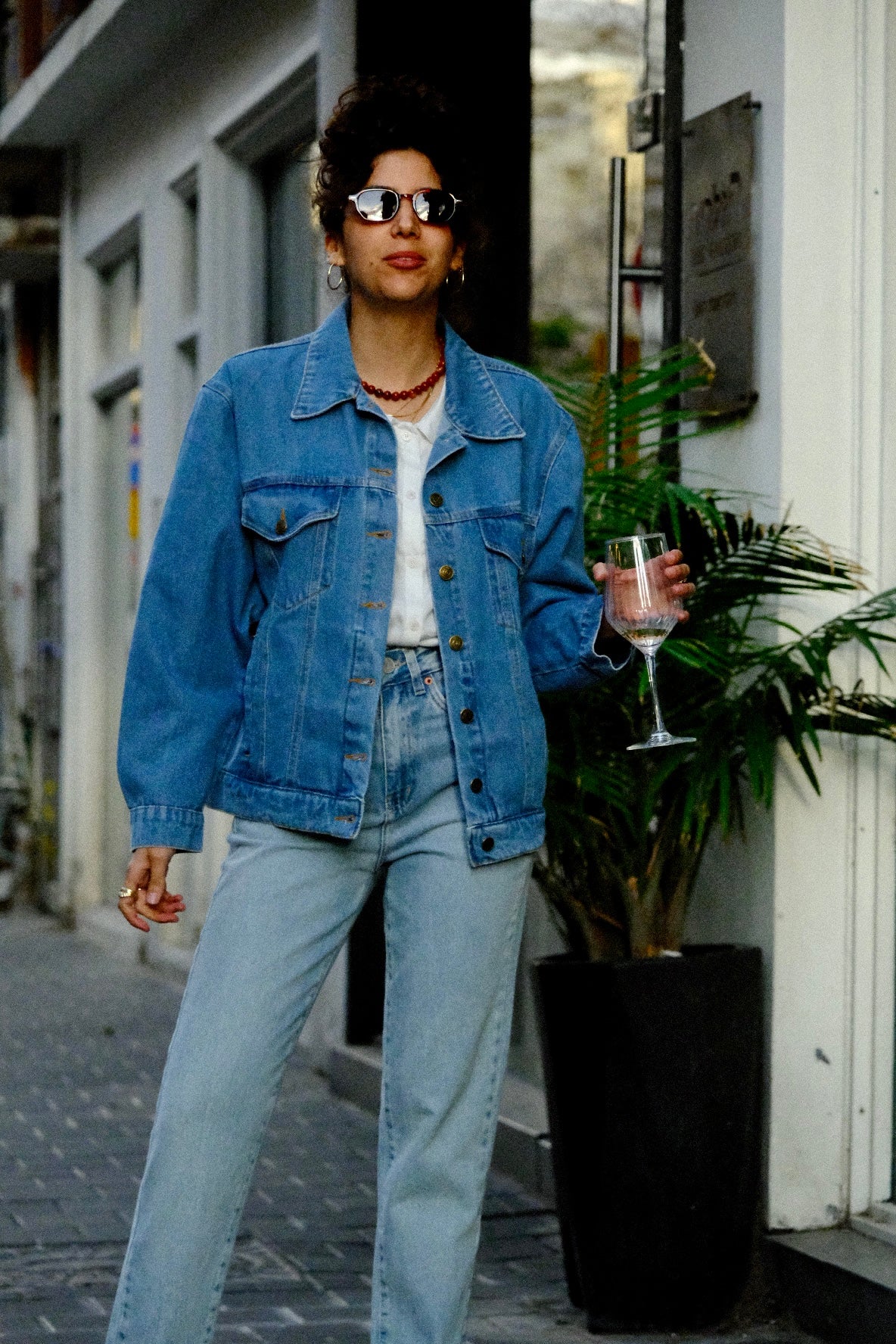 Light Blue Wide Leg Long Jeans