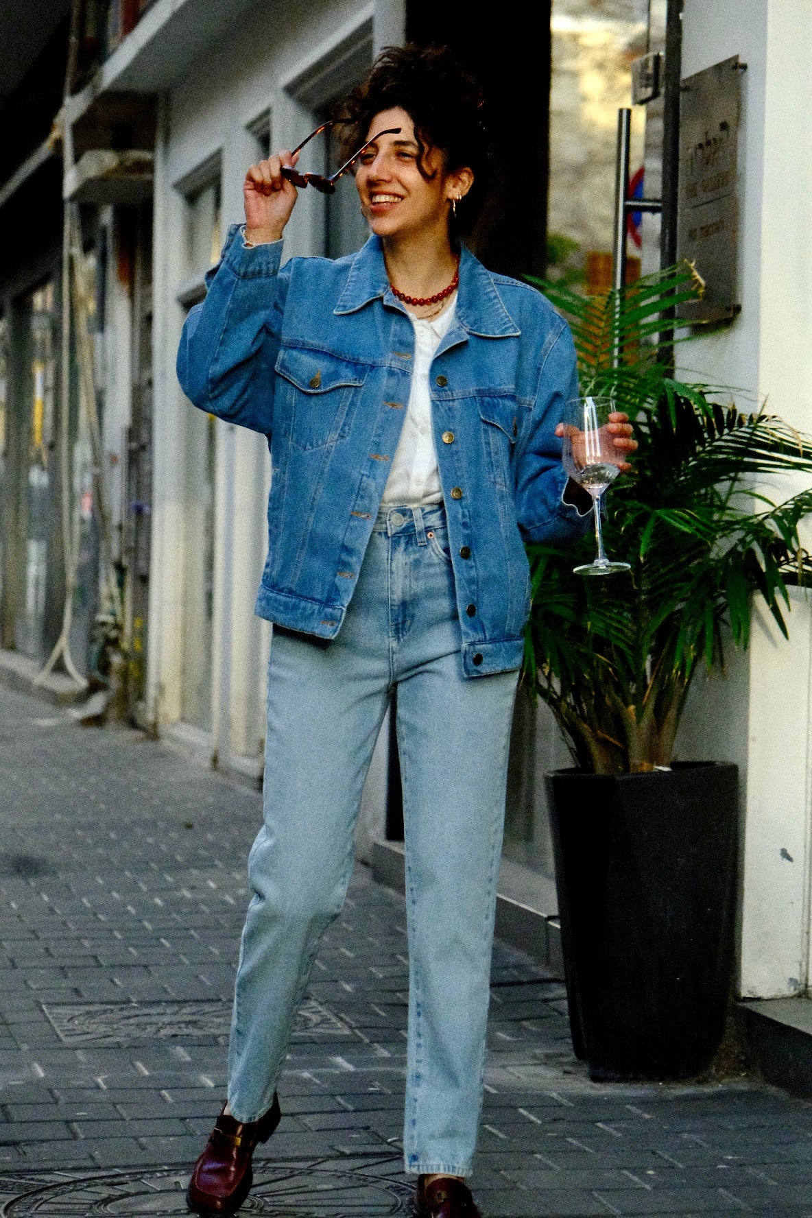 Light Blue Wide Leg Long Jeans