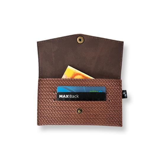 ארנק קטן מוגדל חום צמות