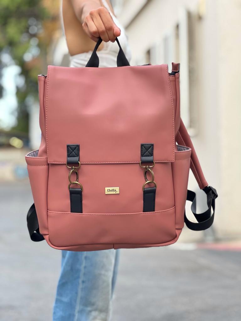 Antique Pink Vegan Leather Unicorn Backpack