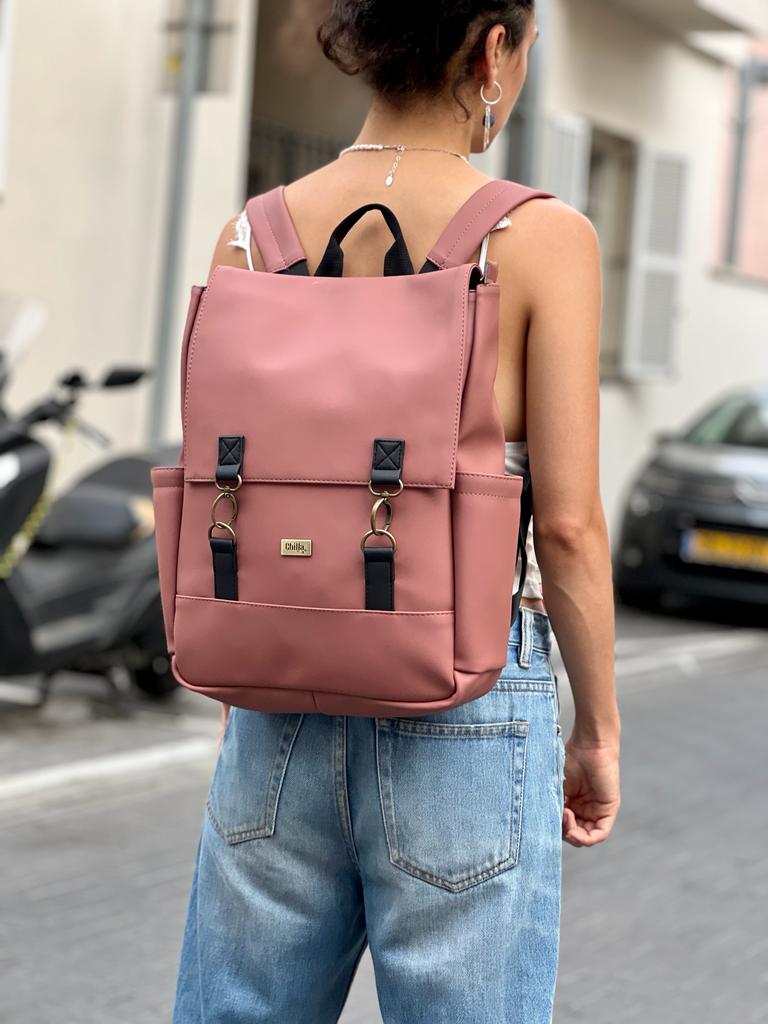 Antique Pink Vegan Leather Unicorn Backpack