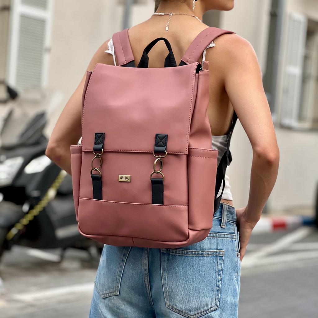 Antique Pink Vegan Leather Unicorn Backpack