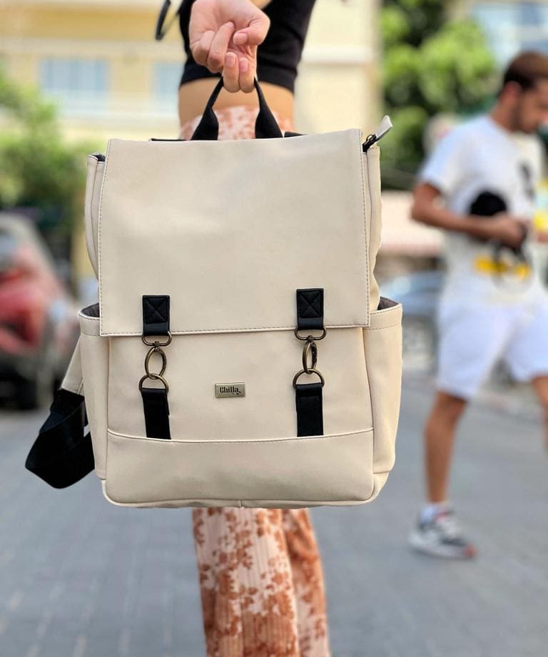 תיק גב Unicorn שמנת דמוי עור