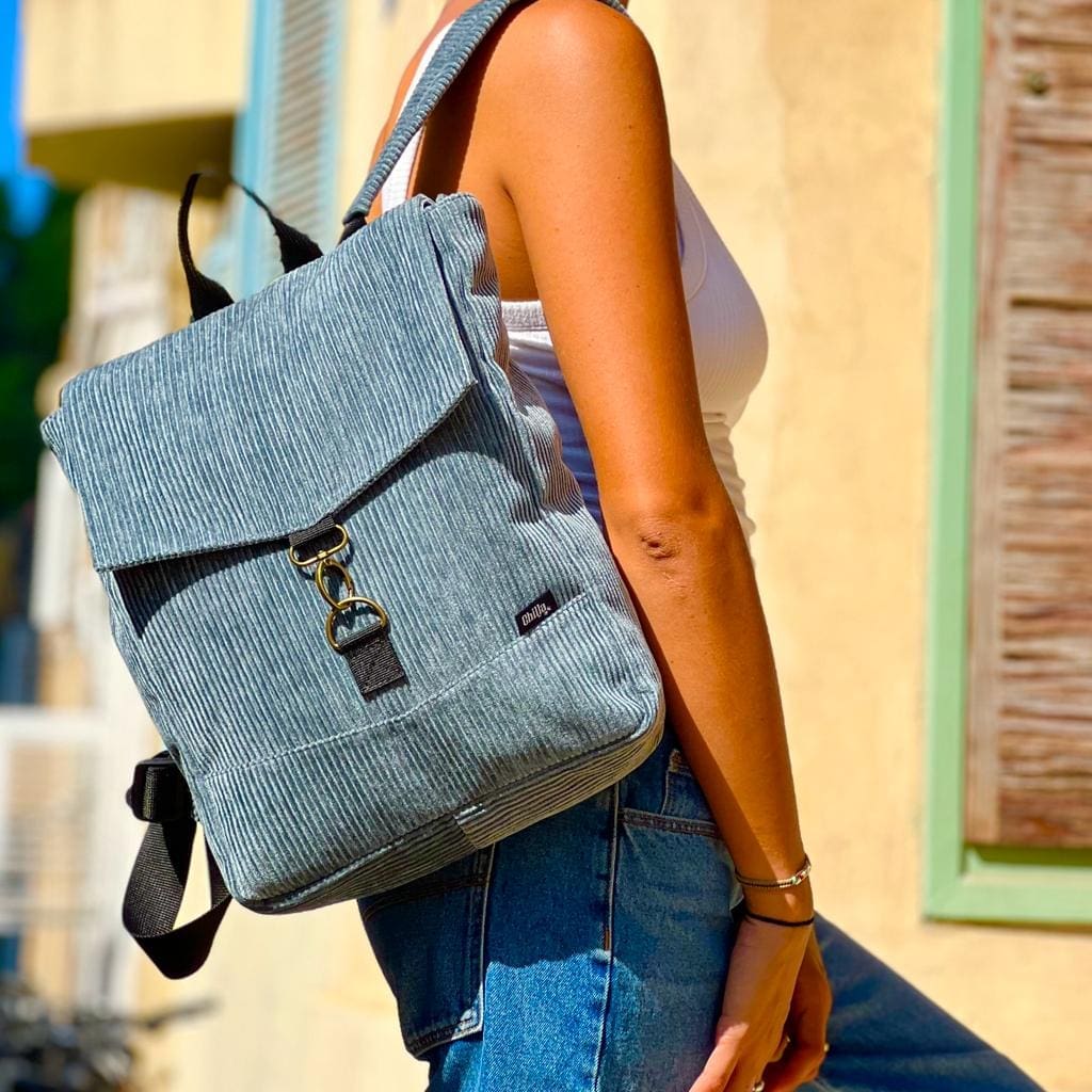 סטודנטס בינוני כחול-אפור קורדרוי