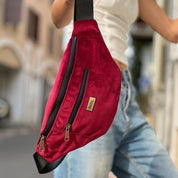 פאוץ' רוני גדול בורדו קטיפה