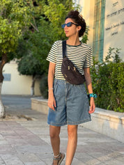 פאוץ' רוני גדול שחור קורדרוי