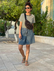 פאוץ' רוני גדול שחור קורדרוי