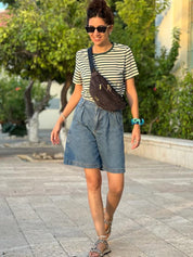 פאוץ' רוני גדול שחור קורדרוי