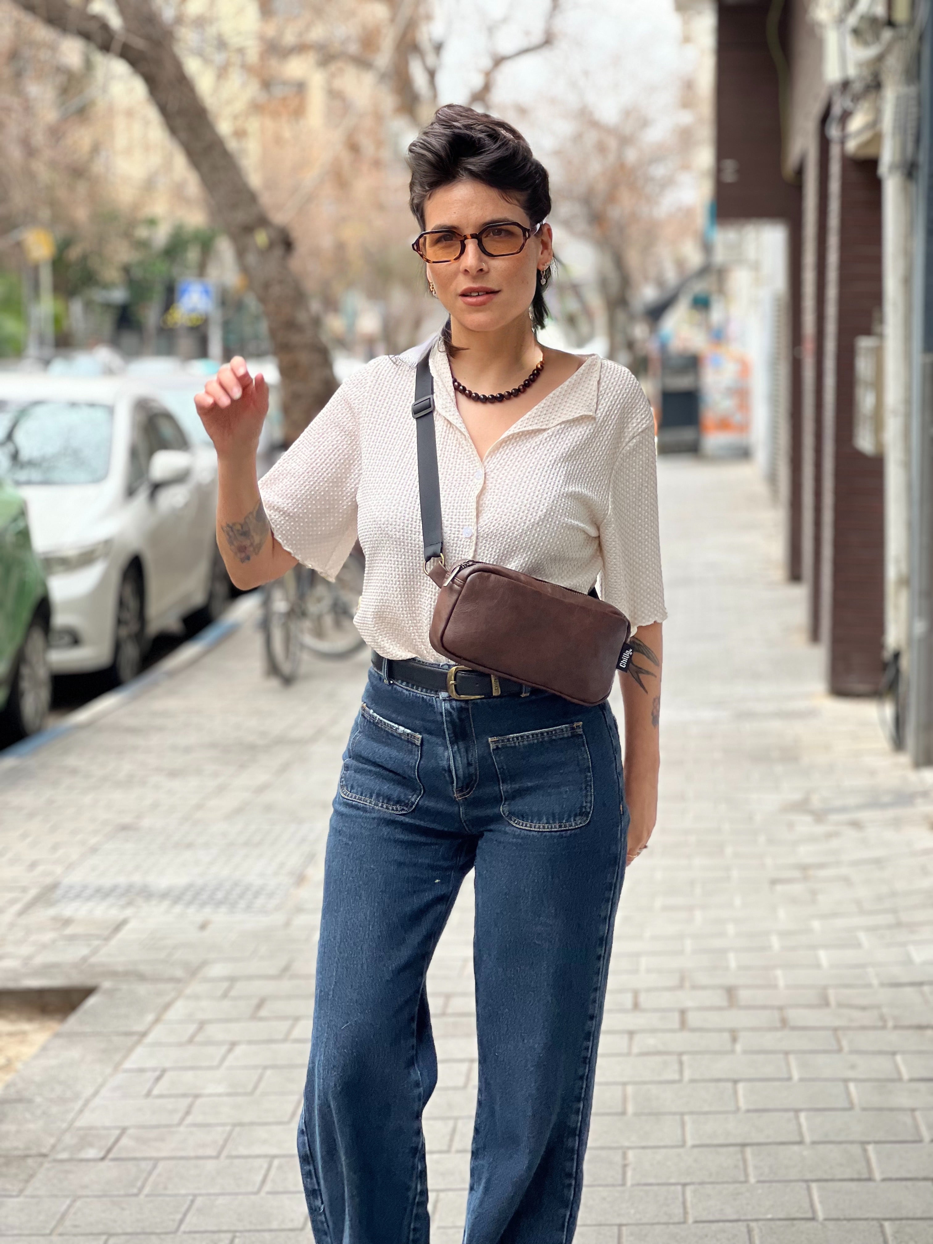 Brown Vegan Leather Lawrence Fanny Pack