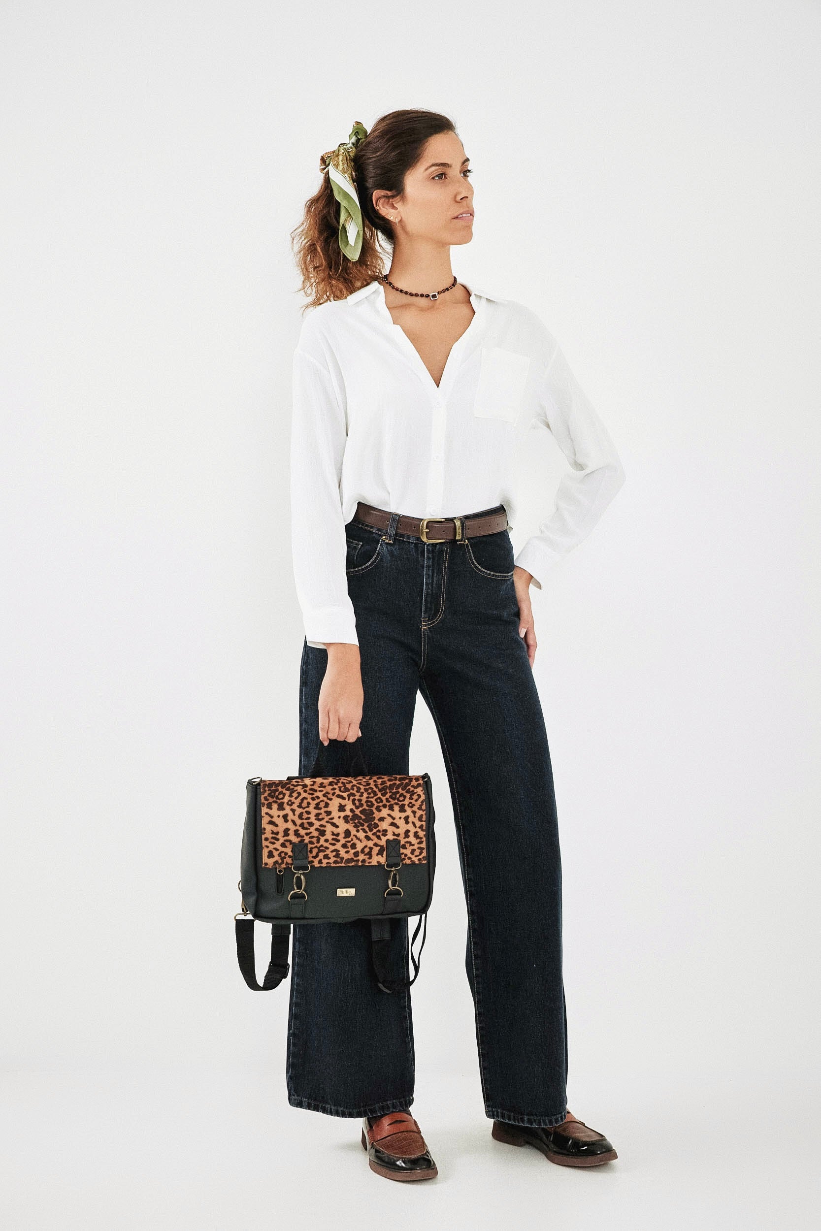 Small Black Spotted Jaffa Convertible Bag