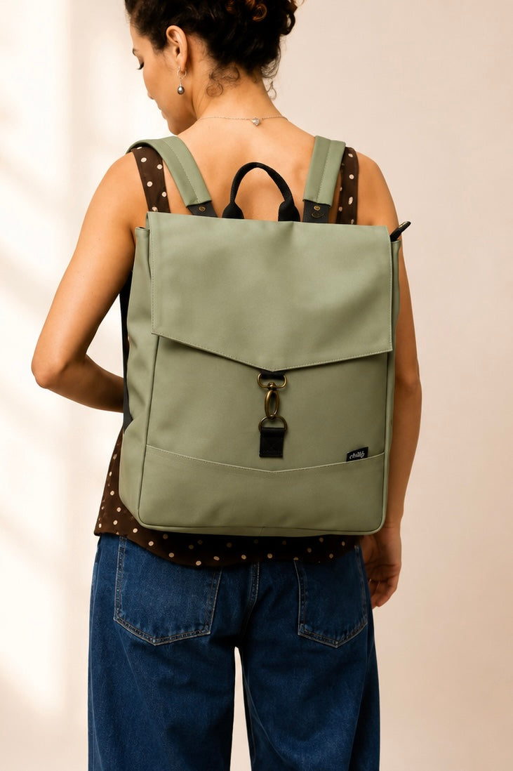 Pastel Green Large Students Backpack