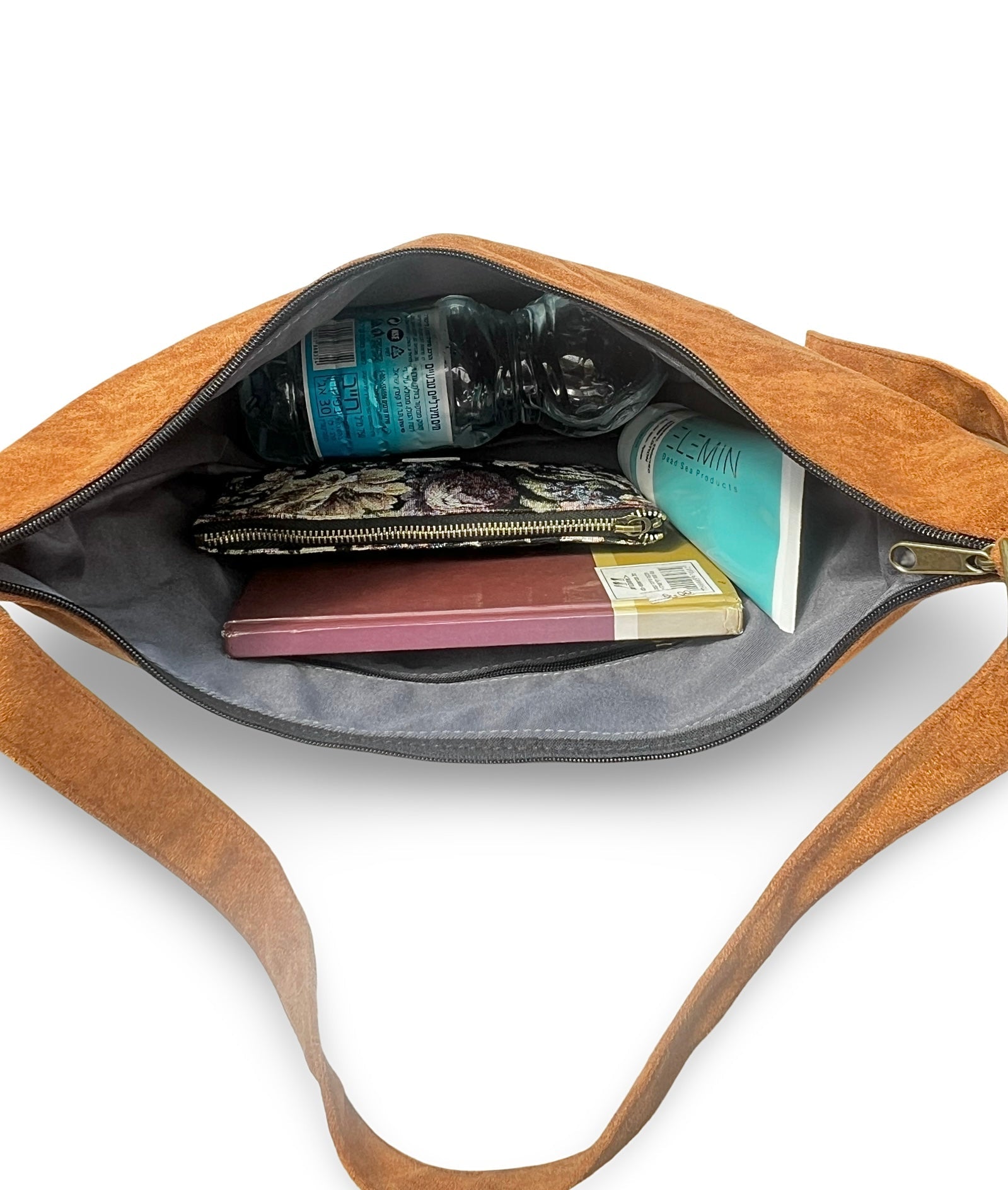 Luna Large Crossbody Bag – Retro Brown Vegan Leather
