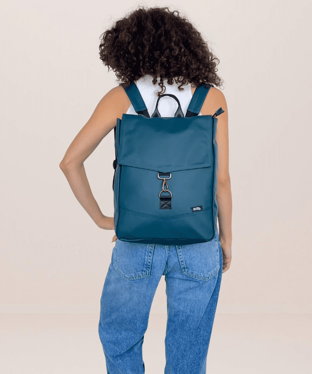 תיק גב סטודנטס בינוני ירוק בקבוק כהה