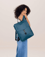 תיק גב סטודנטס בינוני ירוק בקבוק כהה