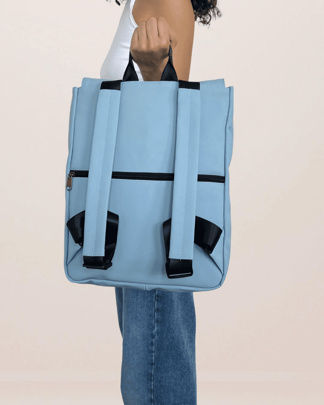 תיק גב סטודנטס בינוני תכלת פסטל