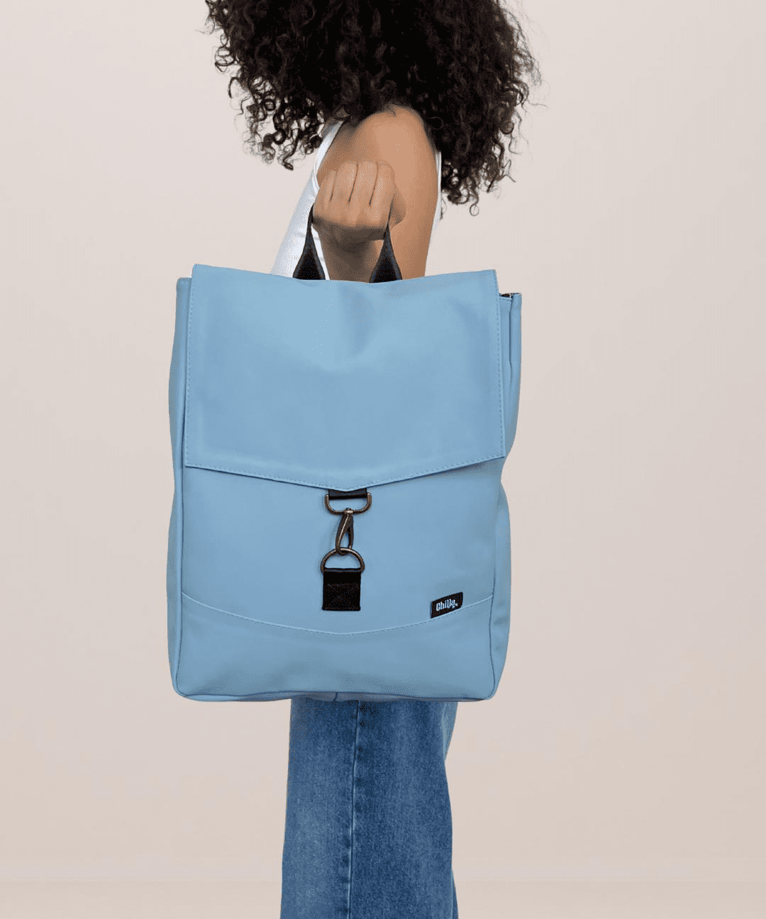 תיק גב סטודנטס בינוני תכלת פסטל