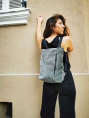 תיק "רעות" ירוק-אפור קורדרוי