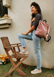 תיק "רעות" ורוד עתיק קורדרוי