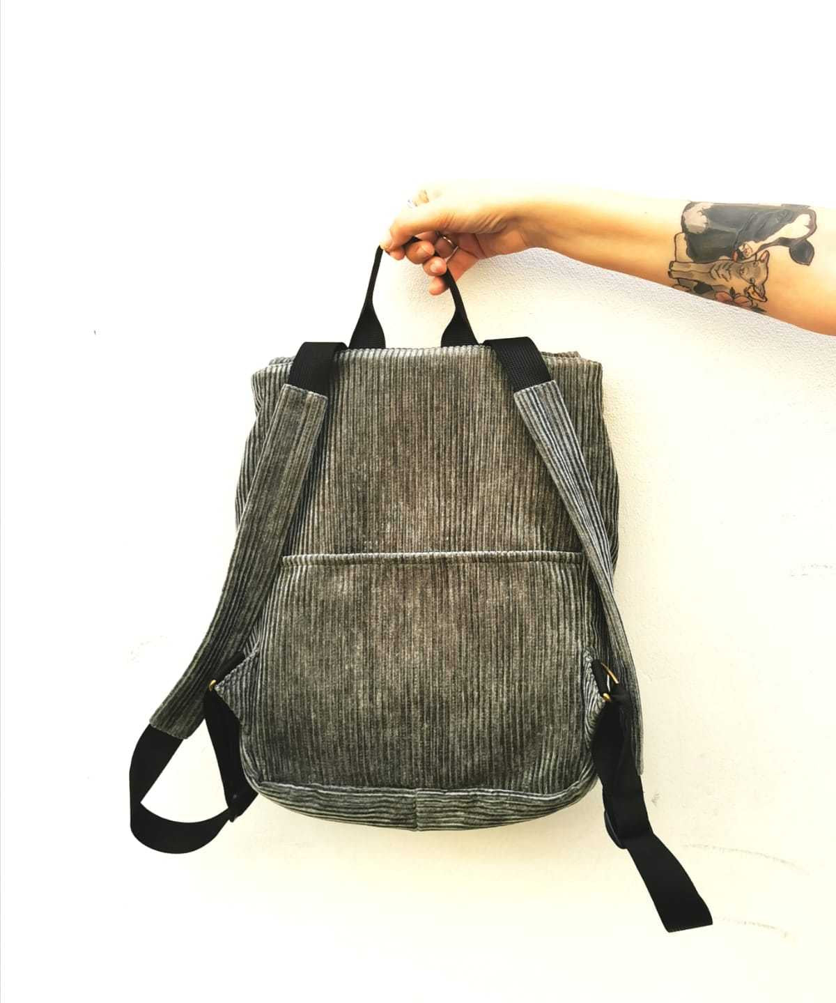 מיני סטודנטס ירוק-אפור קורדרוי