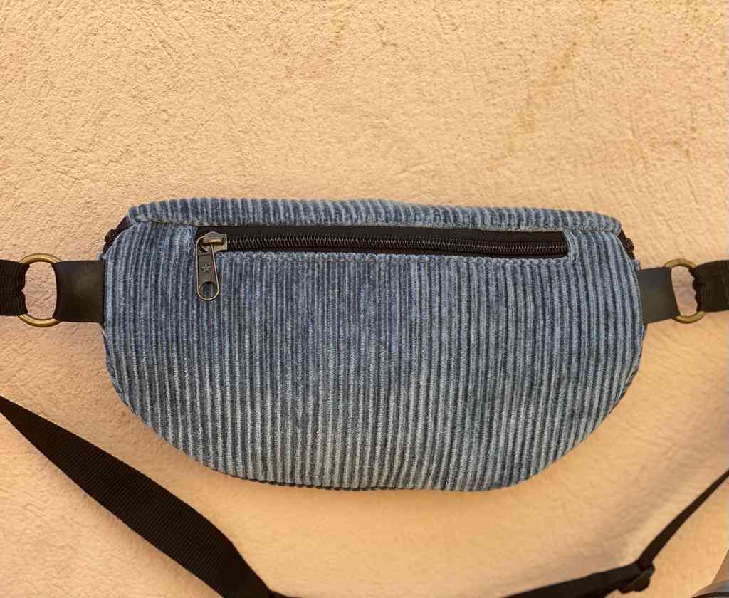 Blue Gray Corduroy Helga Fanny Pack -