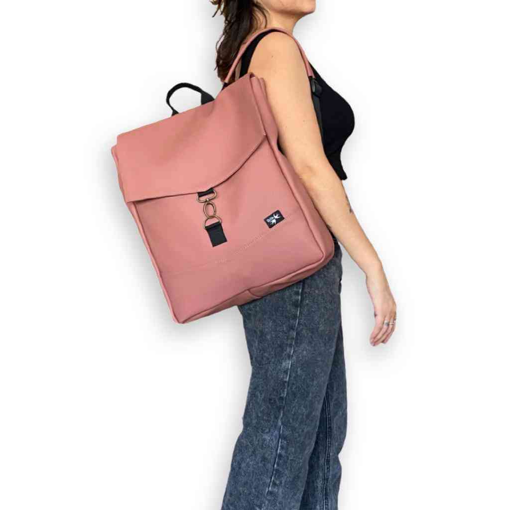 תיק גב סטודנטס ורוד עתיק דמוי עור