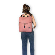 תיק גב סטודנטס ורוד עתיק דמוי עור