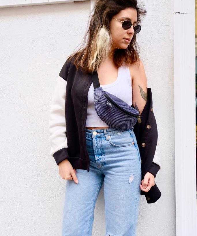 פאוץ' רוני כחול אינדיגו