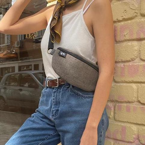 פאוץ' הלגה חום-אפור