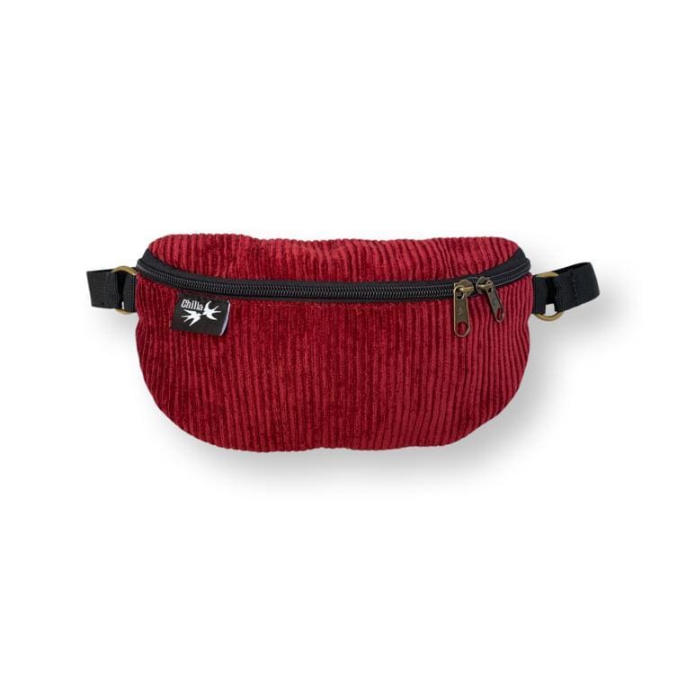 Burgundy corduroy pouch