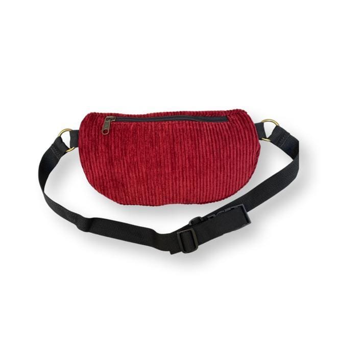 Burgundy corduroy pouch