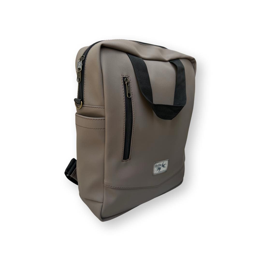 Brown nubuck-like nacho bag