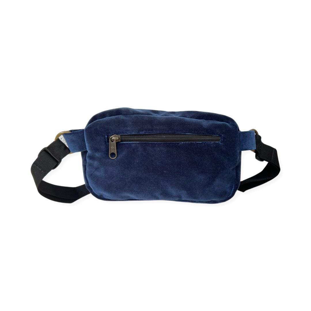 פאוץ' 'לורנס' קטיפה כחול כהה