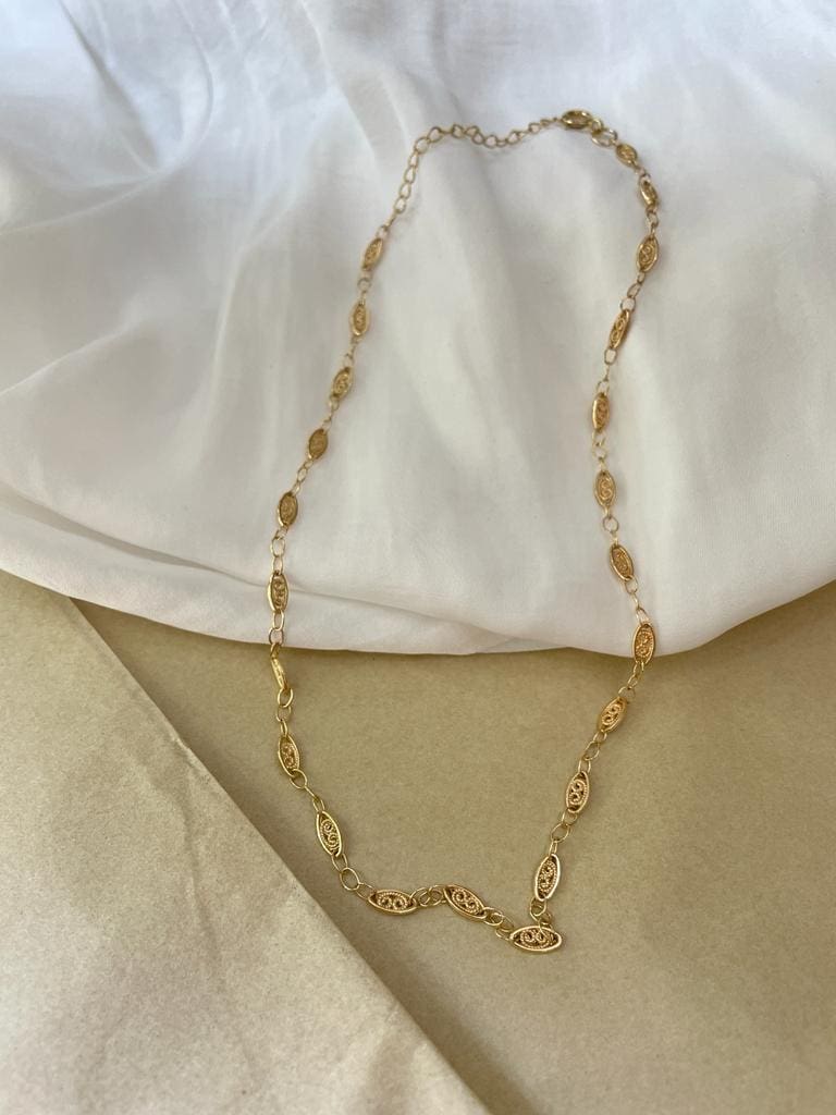 שרשרת 'פלורה' מוזהבת