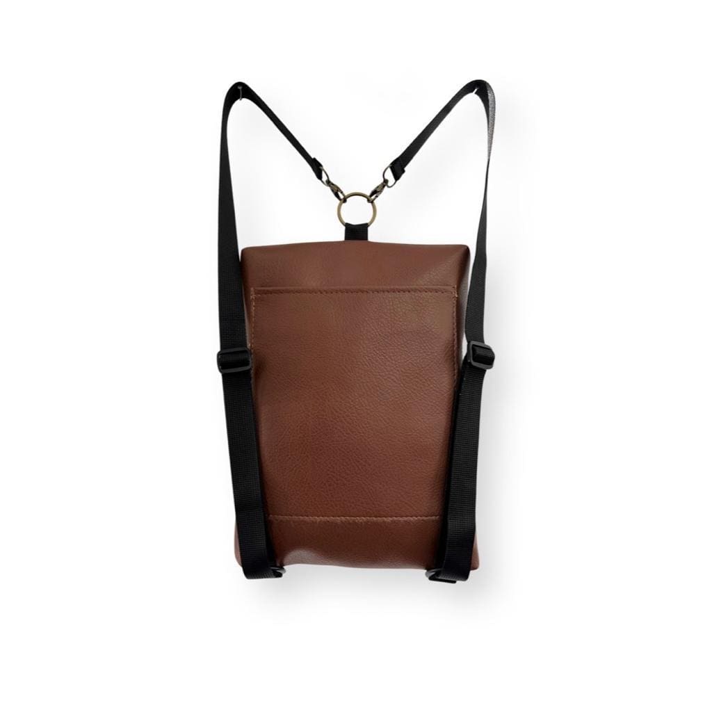 Brown Faux Leather Noah Bag